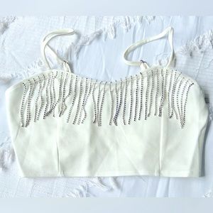 Fringe Crop Top BRAND NEW SHEIN Small